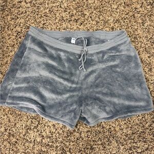 Old Navy Women's Plush Fleece Lounge Shorts - Grey - Size XXL - Sleepwear